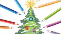 Decorated Christmas Tree 02 - Vector