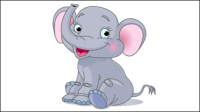 Cartoon Elephant 01 - vector material