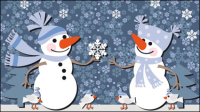 Christmas notes stickers 02 - vector material