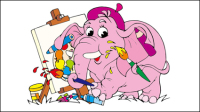 Cartoon image 01 - vector material