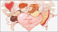 Cartoon Couple 02 - vector material