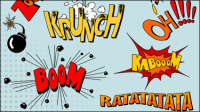 Cartoon explosion pattern 03 - vector material