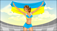 Cartoon Soccer elements 02 - vector material