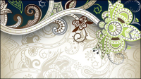 Ornate classical pattern vector material -2