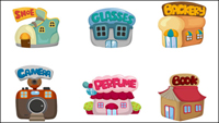 Cute cartoon house 02 - vector material