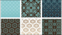 Beautiful floral background pattern 01 - vector material