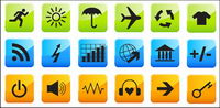 Crystal icon style vector graphics simple material