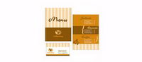Catering menu card template vector material