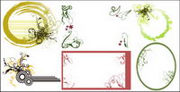 Lace trend of the ink pattern vector material