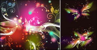 Butterfly pattern vector glare