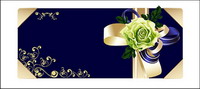 Gift cards, leaves, butterfly knot vector
