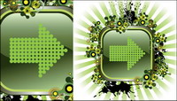 Dot pattern vector arrows