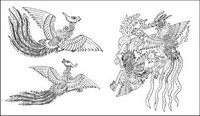Phoenix pattern vector case -2