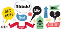 Vector Graphics cute label material