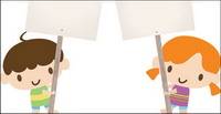 Muller, children, bulletin boards vector