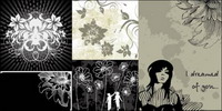Black and white gray pattern vector