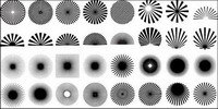 Series of black and white design elements vector material -13 (radiation)