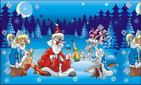 Crazy Santa Claus vector