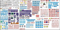 The Russian version of the road identification signs vector