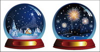 crystal ball and sale of label vector