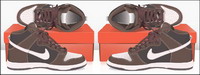 nike sports shoes vector