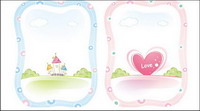 Houses, flowers, sky, clouds, Valentine