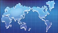 Crystal texture map of the world vector