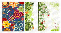 Hand-painted patterns vector material