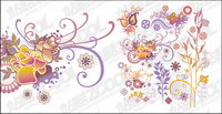 Lovely style pattern element vector material