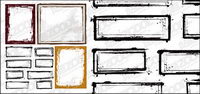 Ink style border vector material