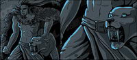 Comic style characters and leopard vector material