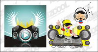 Music theme cdr vector material