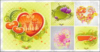 5, TrendUK heart-shaped elements vector material