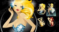 4, performing vector material girl