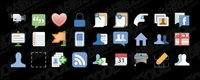 facebook style icon vector material