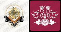 2, classical style pattern vector material