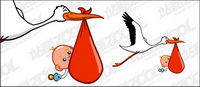 Diaozhuo baby birds vector material