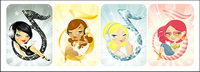 Lovely music vector material