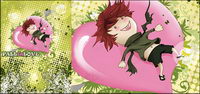 love-shaped cartoon character with the pattern