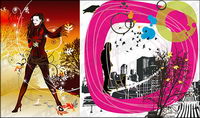 female theme vector