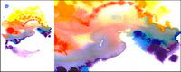 Before the ink watercolor picture material-017