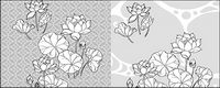 Line drawing of flowers -21