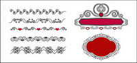 practical exquisite lace pattern vector material