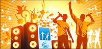 Music figures and elements of Vector