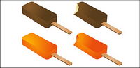 Summer popsicles vector material