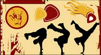 The trend of musical elements vector material