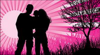 Happy families (one three) elements of vector material