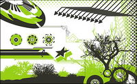 Arrow , trees, stars