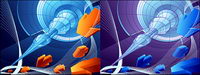 3D vector arrows and background material