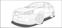 Line drawing vehicle (car)